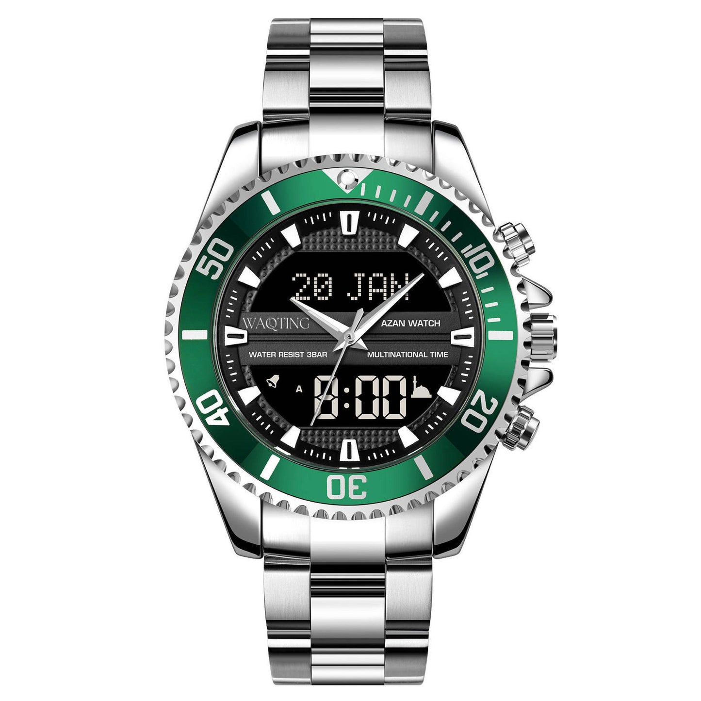 Azur Green Men's Muslim Watch - Waqting